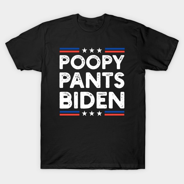 Funny Poopy Pants Biden T-Shirt by Master_of_shirts